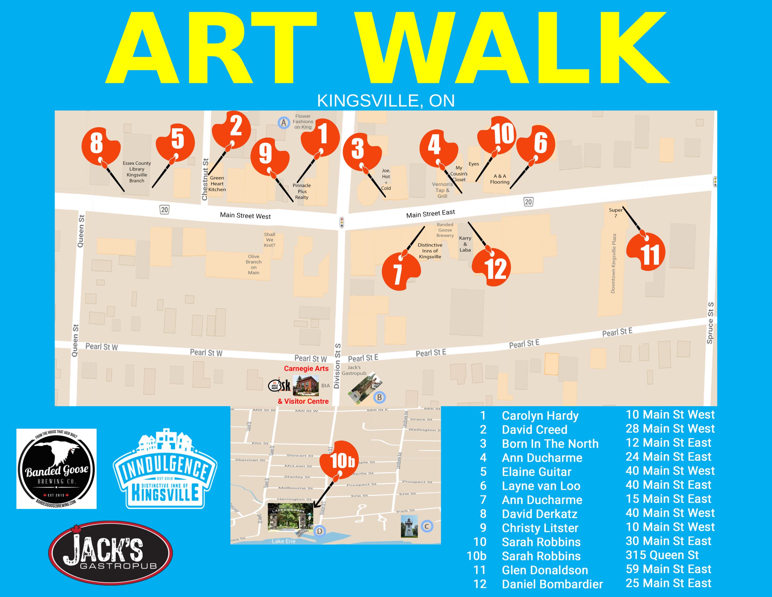 Kingsville Art Walk Map